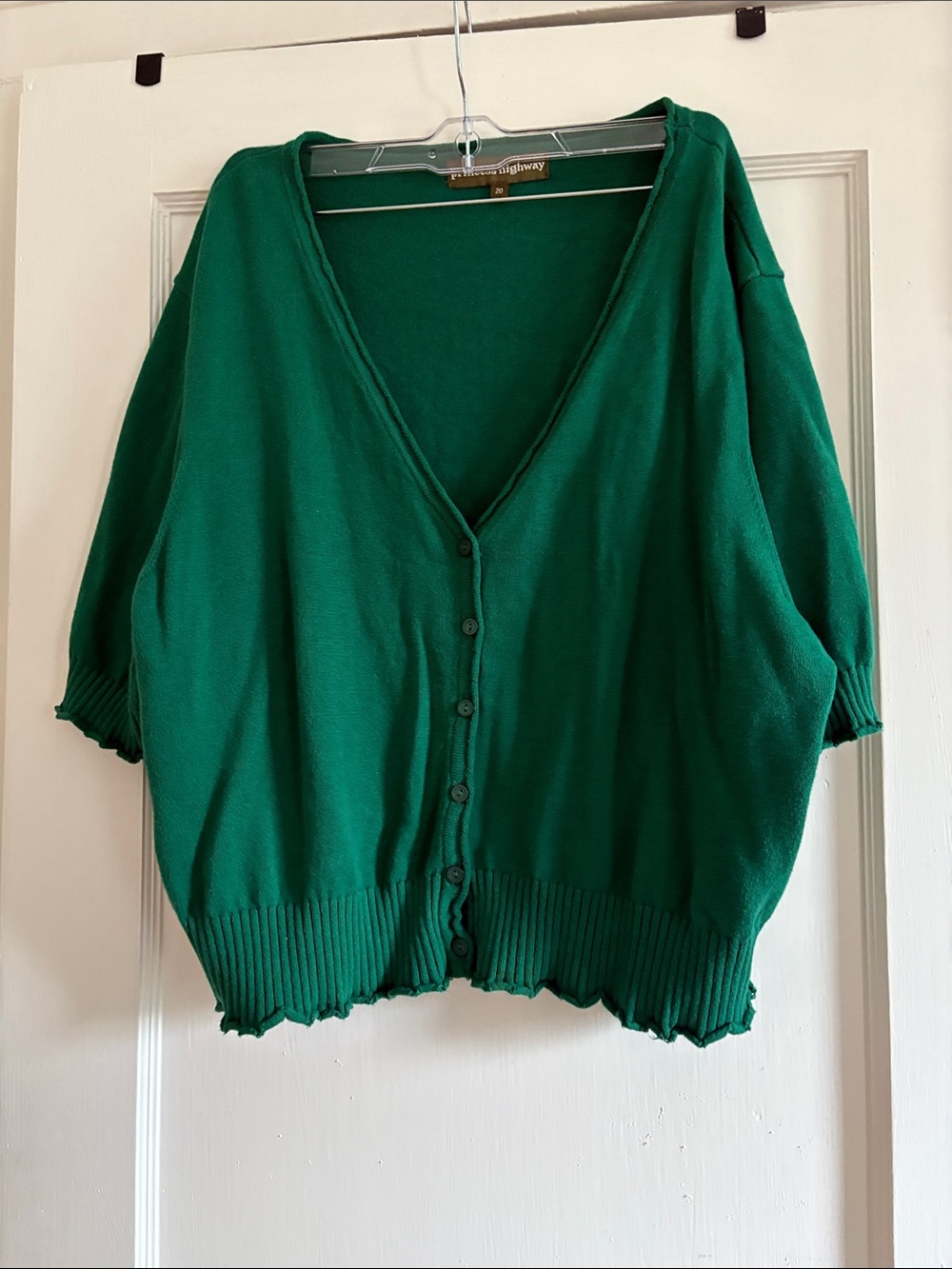 Princess Highway Emerald Green V-Neck Button Cardigan